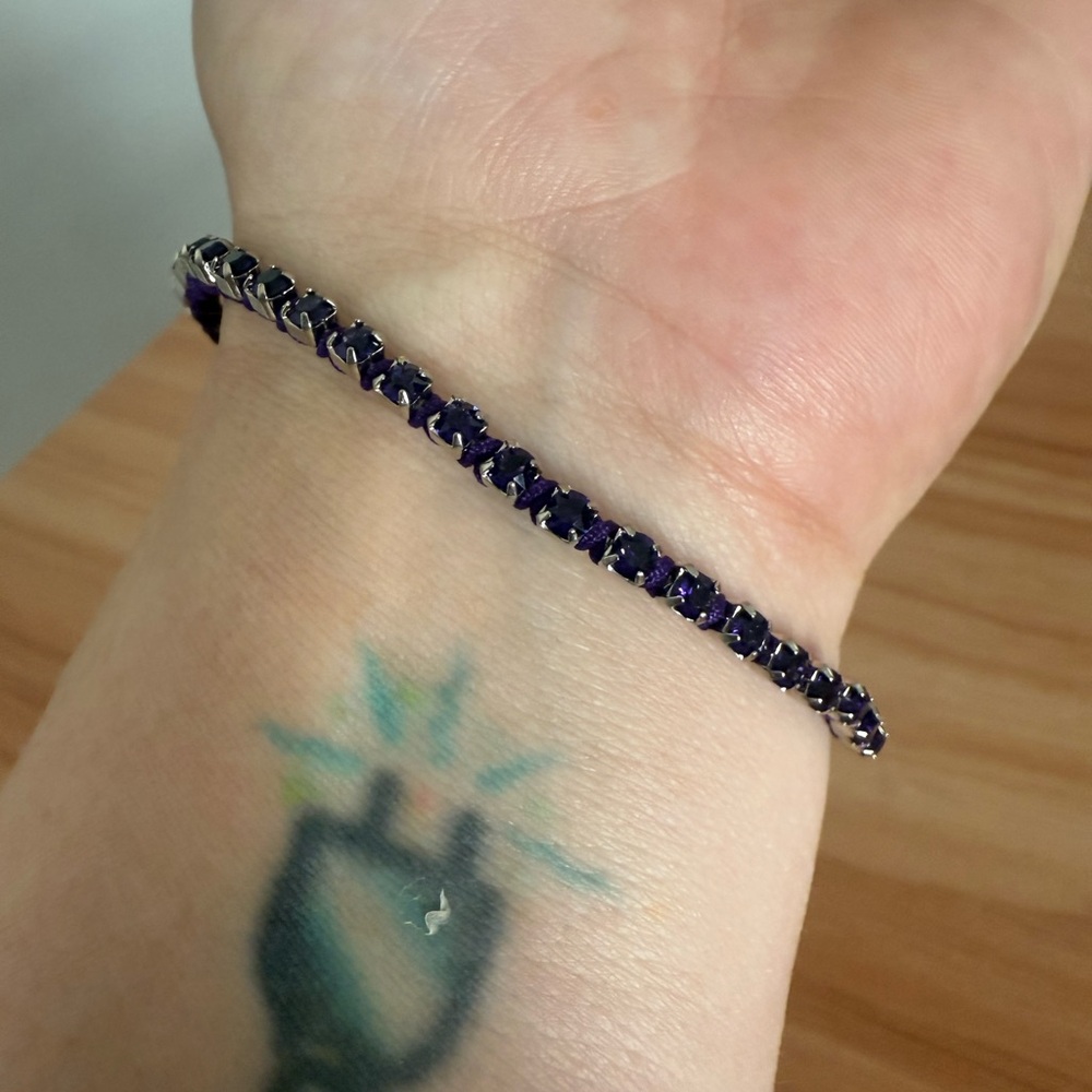Christian Dior x ERL Purple Technical Rope and Purple Crystals Bracelet - Picture 7 of 10